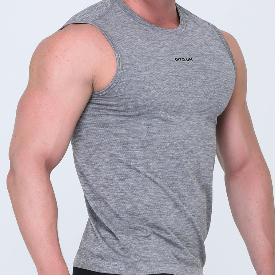 Camiseta sin mangas gris de entrenamiento